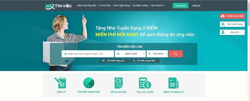 Đến với Timviec365.vn nhận cơ hội đi làm ngay hôm nay